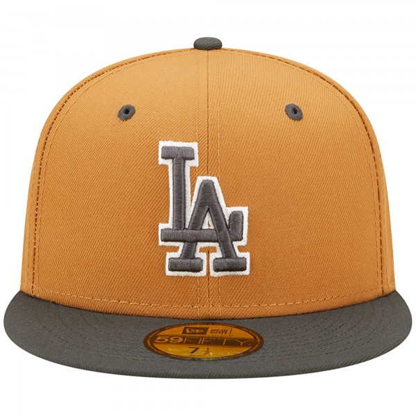 Бейсболка Los Angeles Dodgers New Era Two-Tone Color Pack 59FIFTY - Brown/Charcoal