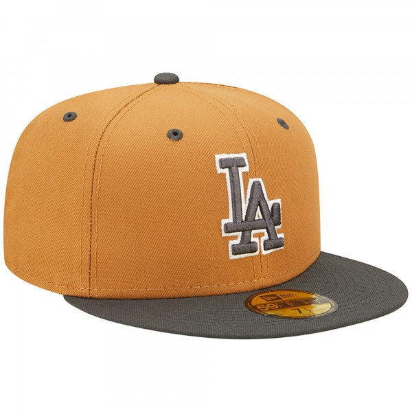 Бейсболка Los Angeles Dodgers New Era Two-Tone Color Pack 59FIFTY - Brown/Charcoal