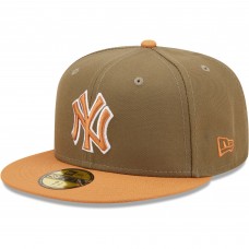 Бейсболка New York Yankees New Era Two-Tone Color Pack 59FIFTY - Olive/Brown