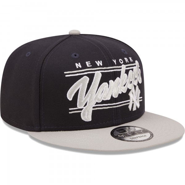 Бейсболка New York Yankees New Era Team Script 9FIFTY Adjustable - Navy/Gray