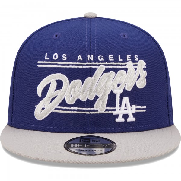 Бейсболка Los Angeles Dodgers New Era Team Script 9FIFTY Adjustable - Royal/Gray