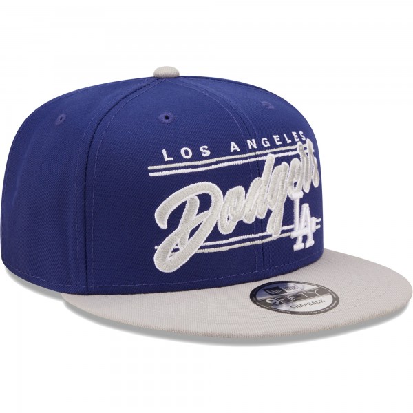 Бейсболка Los Angeles Dodgers New Era Team Script 9FIFTY Adjustable - Royal/Gray