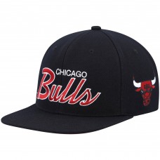 Chicago Bulls Mitchell & Ness Hardwood Classics Script 2.0 Snapback Hat - Black