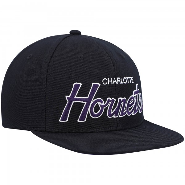 Бейсболка Charlotte Hornets Mitchell & Ness Hardwood Classics Script 2.0 - Black