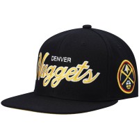 Бейсболка Denver Nuggets Mitchell & Ness Black Hardwood Classics Script 2.0