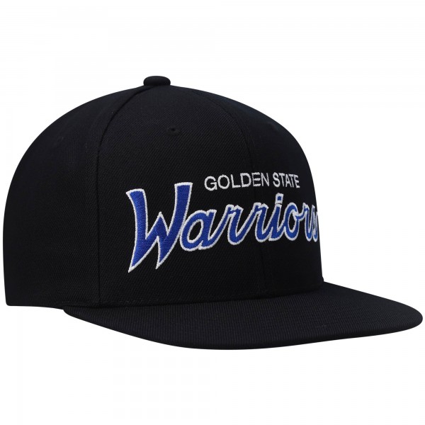 Бейсболка Golden State Warriors Mitchell & Ness Hardwood Classics Script 2.0 - Black