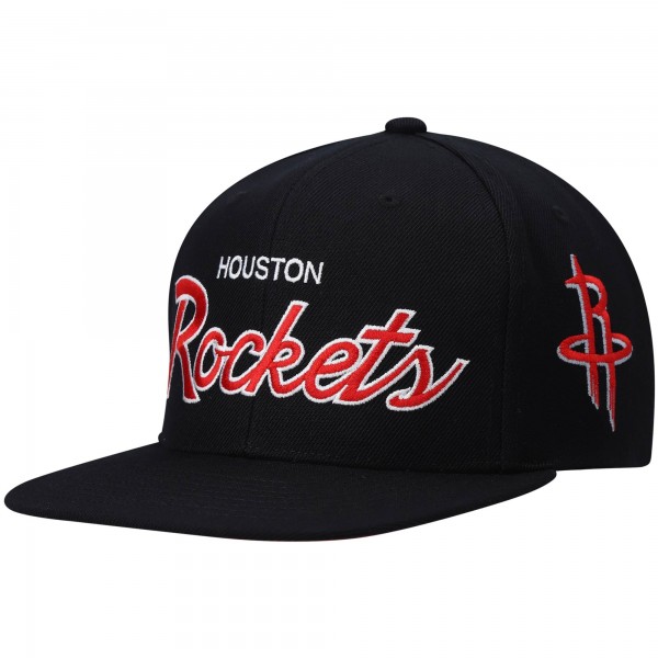 Бейсболка Houston Rockets Mitchell & Ness Hardwood Classics Script 2.0 - Black