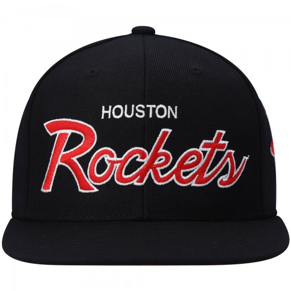 Бейсболка Houston Rockets Mitchell & Ness Hardwood Classics Script 2.0 - Black