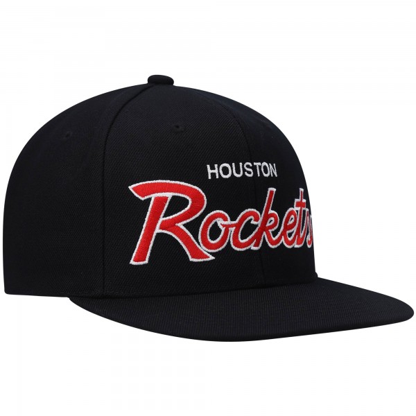 Бейсболка Houston Rockets Mitchell & Ness Hardwood Classics Script 2.0 - Black
