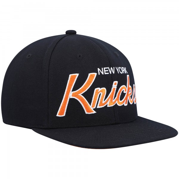 Бейсболка New York Knicks Mitchell & Ness Hardwood Classics Script 2.0 - Black