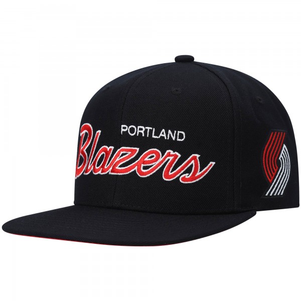 Бейсболка Portland Trail Blazers Mitchell & Ness Hardwood Classics Script 2.0 - Black