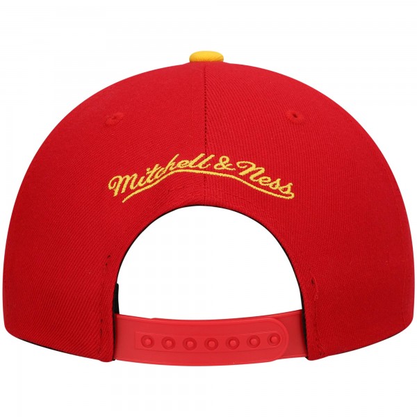Бейсболка Atlanta Hawks Mitchell & Ness Hardwood Classics Team Two-Tone 2.0 - Red/Yellow