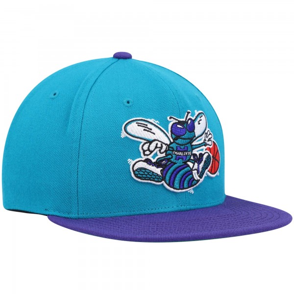 Бейсболка Charlotte Hornets Mitchell & Ness Hardwood Classics Team Two-Tone 2.0 - Teal/Purple