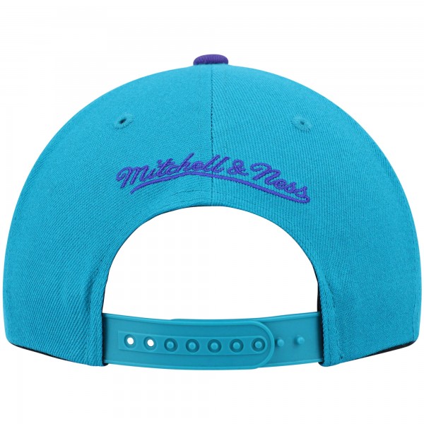 Бейсболка Charlotte Hornets Mitchell & Ness Hardwood Classics Team Two-Tone 2.0 - Teal/Purple
