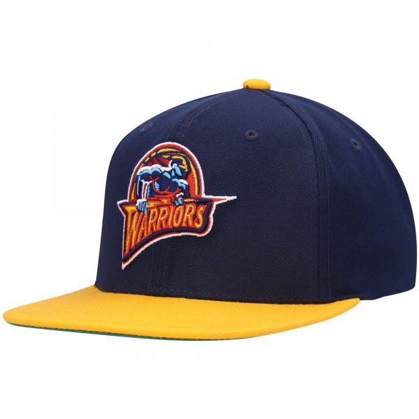 Бейсболка Golden State Warriors Mitchell & Ness Hardwood Classics Team Two-Tone 2.0 - Navy/Gold