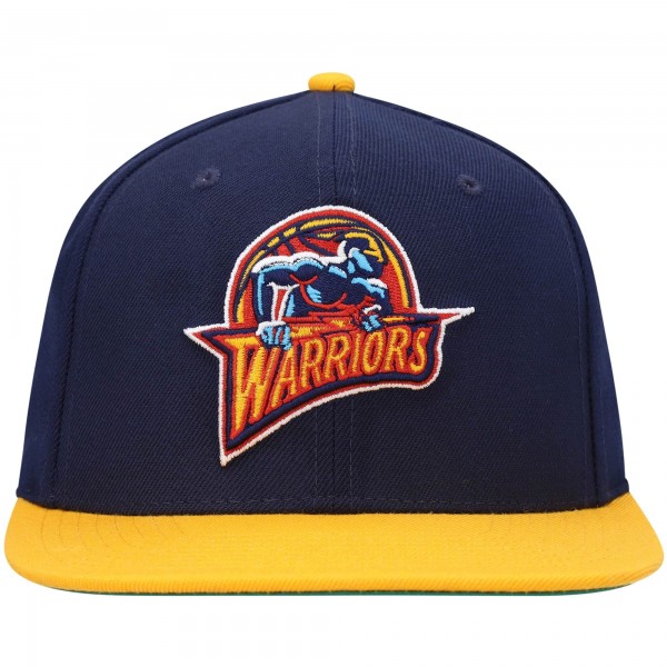 Бейсболка Golden State Warriors Mitchell & Ness Hardwood Classics Team Two-Tone 2.0 - Navy/Gold