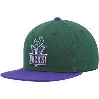 Бейсболка Milwaukee Bucks Mitchell & Ness Hardwood Classics Team Two-Tone 2.0 - Green/Purple
