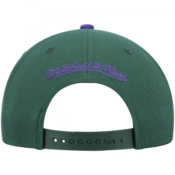 Бейсболка Milwaukee Bucks Mitchell & Ness Hardwood Classics Team Two-Tone 2.0 - Green/Purple