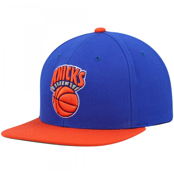 Бейсболка New York Knicks Mitchell & Ness Hardwood Classics Team Two-Tone 2.0 - Blue/Orange