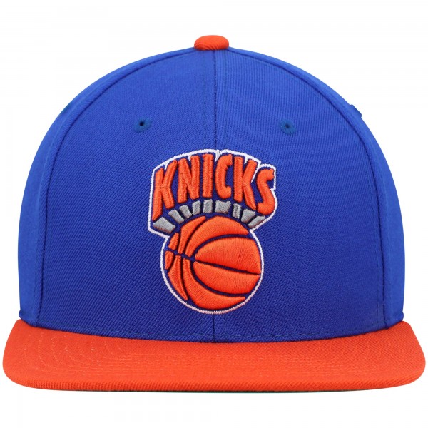 Бейсболка New York Knicks Mitchell & Ness Hardwood Classics Team Two-Tone 2.0 - Blue/Orange