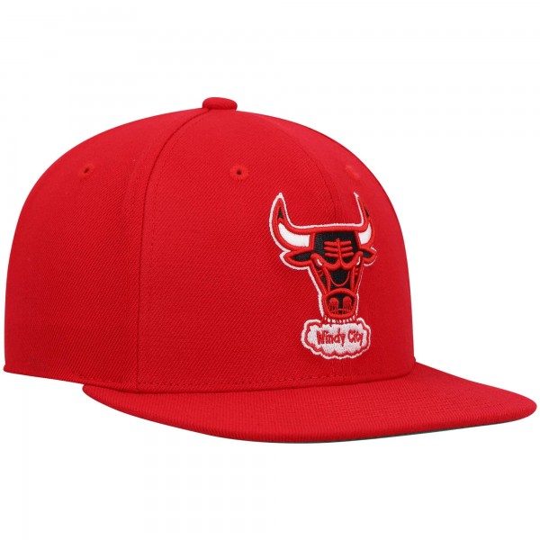 Бейсболка Chicago Bulls Mitchell & Ness Red Hardwood Classics Team Ground 2.0