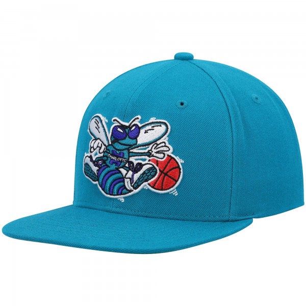 Бейсболка Charlotte Hornets Mitchell & Ness Hardwood Classics Team Ground 2.0 - Teal