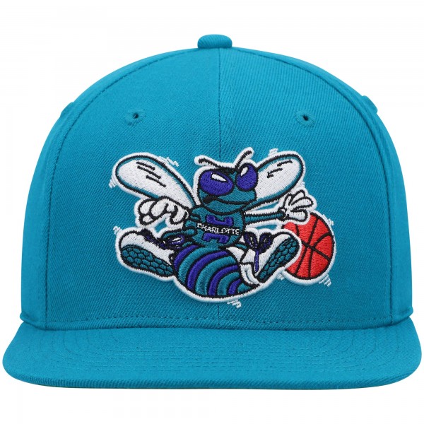 Бейсболка Charlotte Hornets Mitchell & Ness Hardwood Classics Team Ground 2.0 - Teal