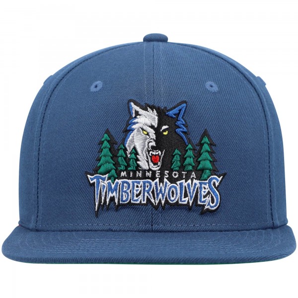 Бейсболка Minnesota Timberwolves Mitchell & Ness Hardwood Classics Team Ground 2.0 - Blue