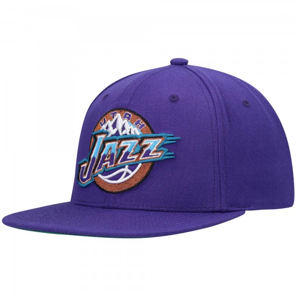 Бейсболка Utah Jazz Mitchell & Ness Hardwood Classics Team Ground 2.0 - Purple