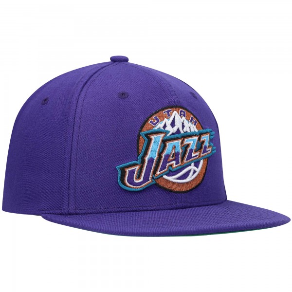 Бейсболка Utah Jazz Mitchell & Ness Hardwood Classics Team Ground 2.0 - Purple