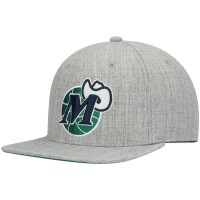 Бейсболка Dallas Mavericks Mitchell & Ness Hardwood Classics Team 2.0 - Heathered Gray