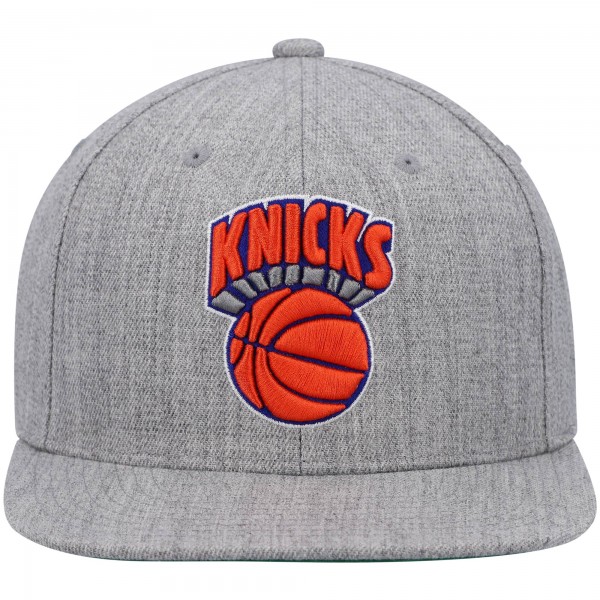 Бейсболка New York Knicks Mitchell & Ness Hardwood Classics Team 2.0 - Heathered Gray