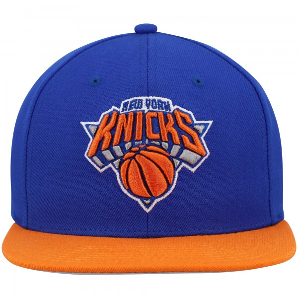 Бейсболка New York Knicks Mitchell & Ness Team Two-Tone 2.0 - Blue/Orange