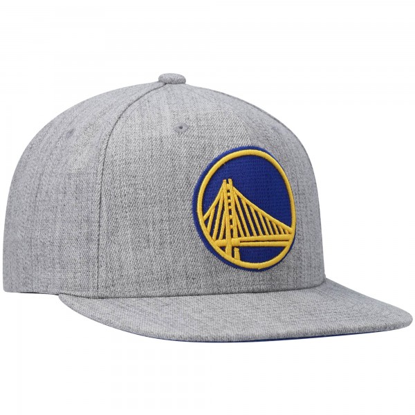Golden State Warriors Mitchell & Ness Heathered Gray 2.0 Snapback Hat