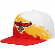 Бейсболка Atlanta Hawks Mitchell & Ness Hardwood Classics Paintbrush - White/Red