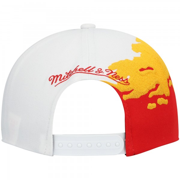 Бейсболка Atlanta Hawks Mitchell & Ness Hardwood Classics Paintbrush - White/Red
