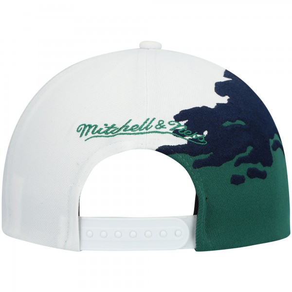 Бейсболка Dallas Mavericks Mitchell & Ness Hardwood Classics Paintbrush - White/Green