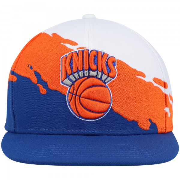 Бейсболка New York Knicks Mitchell & Ness Hardwood Classics Paintbrush - White/Blue