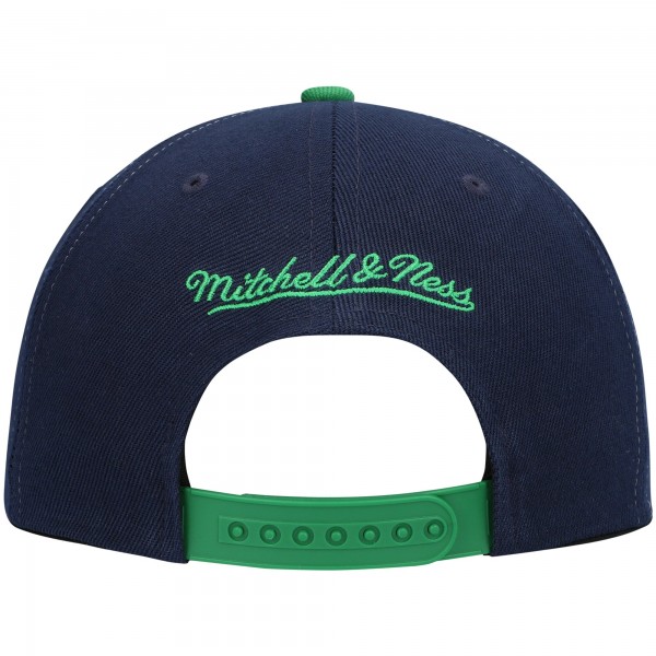 Бейсболка Dallas Mavericks Mitchell & Ness Hardwood Classics Sharktooth - Blue/Green