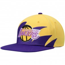 Бейсболка Los Angeles Lakers Mitchell & Ness Hardwood Classics Sharktooth - Gold/Purple