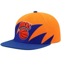 Бейсболка New York Knicks Mitchell & Ness Hardwood Classics Sharktooth - Orange/Blue