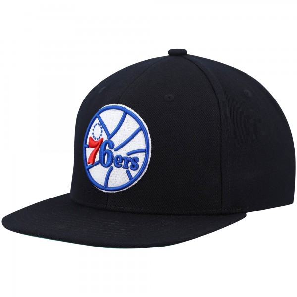 Бейсболка Philadelphia 76ers Mitchell & Ness Hardwood Classics 1983 NBA Finals Top Shot - Black