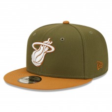 Бейсболка Miami Heat New Era Two-Tone Color Pack 9FIFTY - Olive/Brown