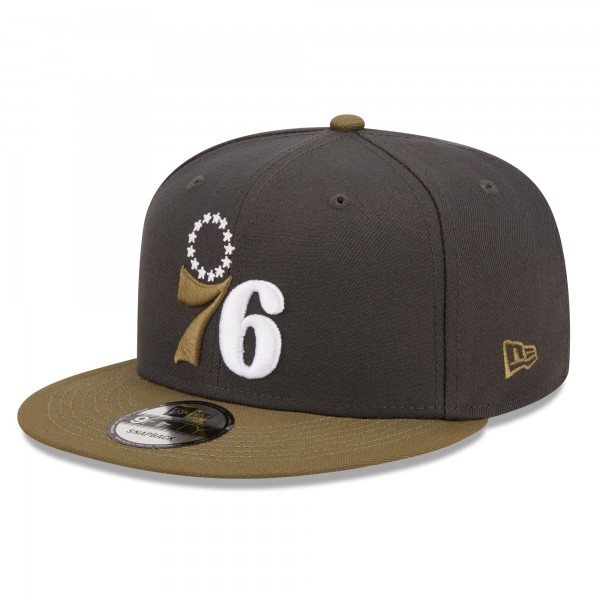 Бейсболка Philadelphia 76ers New Era Two-Tone Color Pack 9FIFTY - Charcoal/Olive