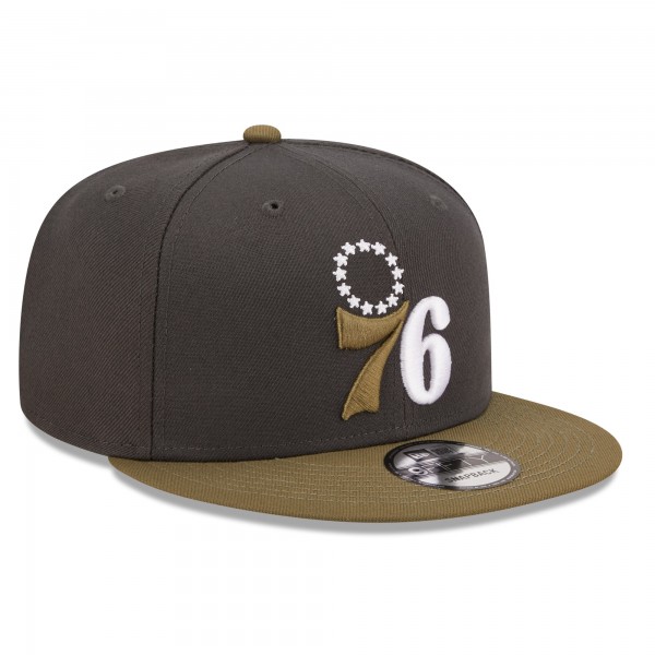 Бейсболка Philadelphia 76ers New Era Two-Tone Color Pack 9FIFTY - Charcoal/Olive