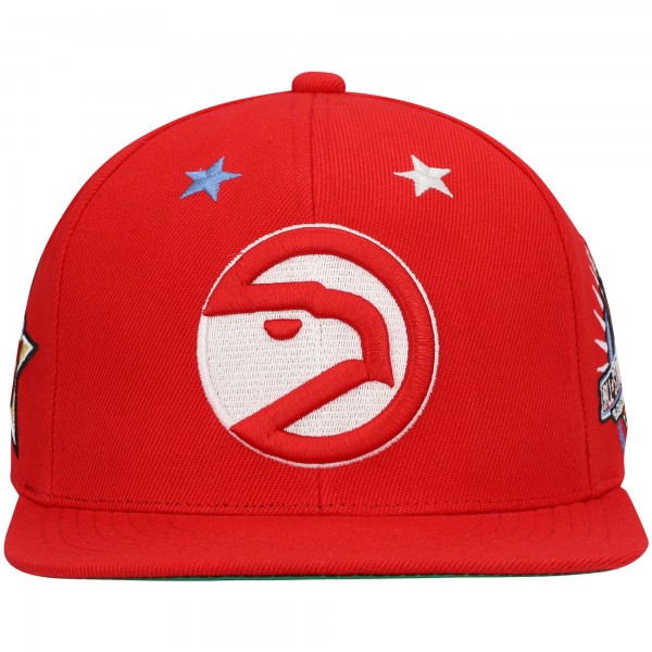 Бейсболка Atlanta Hawks Mitchell & Ness Hardwood Classics 1997 NBA All-Star Weekend Top Star - Red