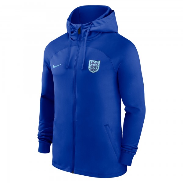 England National Team Nike Strike Raglan Hoodie Full-Zip Track Jacket - Blue