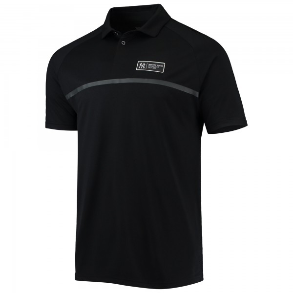 New York Yankees Levelwear Black Sector Raglan Polo