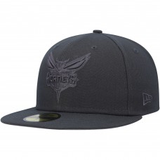 Charlotte Hornets New Era Steel Clouds Color Pack 59FIFTY Fitted Hat - Charcoal
