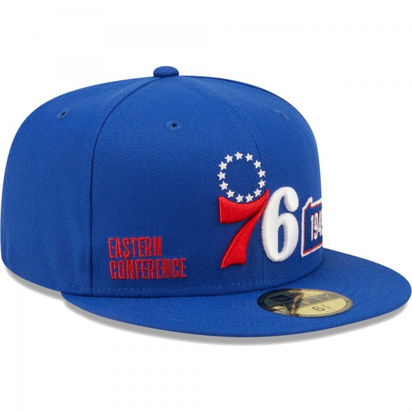 Бейсболка Philadelphia 76ers New Era Royal Fall 22 Identity 59FIFTY